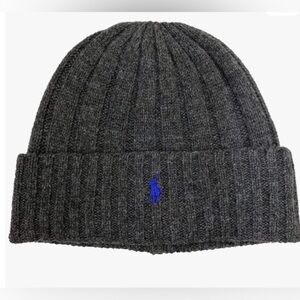 Polo Ralph Lauren Men's Signature Cold Weather Cuff Beanie Hat Gray